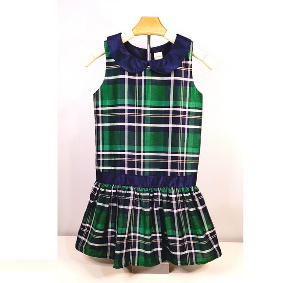 GYMBOREE PLAID GREEN DRESS GIRLS SIZE 8 - Picture 2 of 9